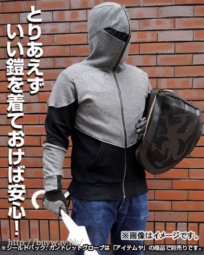 Item-ya : 日版 (中碼) 西洋鎧甲 灰黑色 連帽衫