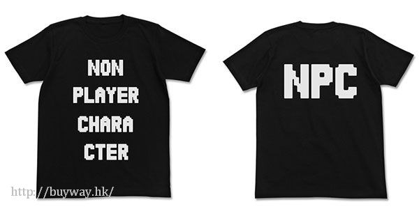 Item-ya : 日版 (大碼) "NPC" 黑色 T-Shirt