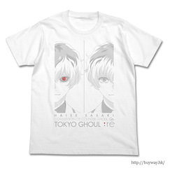 東京喰種 : 日版 (大碼)「佐佐木琲世」白色 T-Shirt