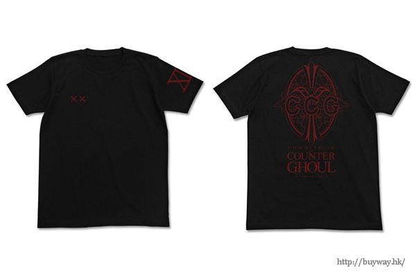 東京喰種 : 日版 (大碼)「鈴屋什造」黑色 T-Shirt