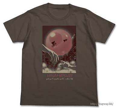極道超女 (中碼)「感覺像月亮的橢圓球體」暗黑 T-Shirt T-Shirt / CHARCOAL-M【Hinamatsuri】