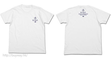 機動戰士高達系列 (大碼) E.F.S.F. 吸汗快乾 白色 T-Shirt E.F.S.F. Dry T-Shirt / WHITE - L【Mobile Suit Gundam Series】
