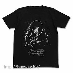 宇宙海盜哈洛克 (大碼)「哈洛克」黑色 T-Shirt Harlock T-Shirt / BLACK-L【Space Pirate Captain Harlock】