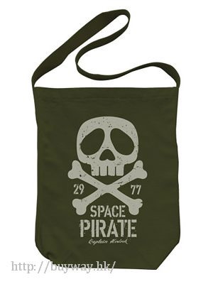 宇宙海盜哈洛克 「巨大骷髏」墨綠色 肩提袋 Renenwal Harlock Skull Shoulder Tote Bag/ Moss【Space Pirate Captain Harlock】