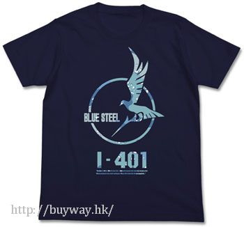 蒼藍鋼鐵戰艦 (中碼)「伊歐娜」深藍色 T-Shirt Ars Nova-I-401 T-Shirt / NAVY-M【Arpeggio of Blue Steel: Ars Nova】