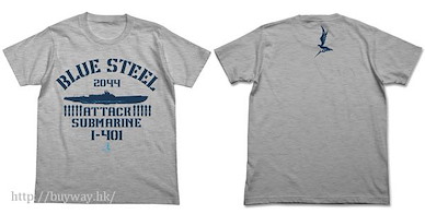 蒼藍鋼鐵戰艦 (大碼)「伊歐娜」灰色 T-Shirt Blue Steel I-401 T-Shirt / HEATHER GRAY-L【Arpeggio of Blue Steel: Ars Nova】