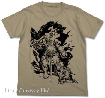 Item-ya (大碼)「女騎士の受難」深卡其色 T-Shirt Female Knight's Anguish T-Shirt / SAND KHAKI-L【Item-Ya】