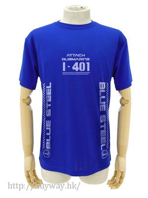 蒼藍鋼鐵戰艦 : 日版 (大碼)「伊歐娜」I-401 吸汗快乾 鈷藍色 T-Shirt