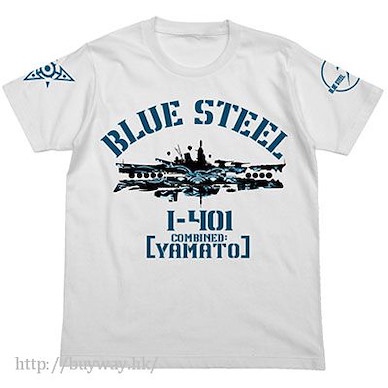蒼藍鋼鐵戰艦 (大碼)「伊歐娜」I-401 [Combined: YAMATO] 白色 T-Shirt Cadenza I-401 (Combined;Yamato) T-Shirt / White-L【Arpeggio of Blue Steel: Ars Nova】