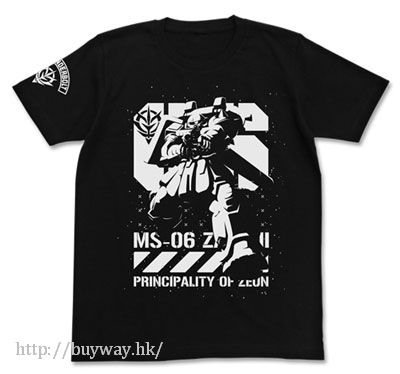 機動戰士高達系列 : 日版 (加大)「MS-06 渣古 Ⅱ」黑色 T-Shirt