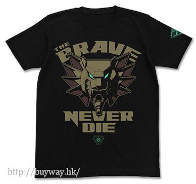 勇者系列 (大碼)「勇者王の証」勇者王 黑色 T-Shirt GaoGaiGar The Brave Never Die T-Shirt / BLACK-L【Brave Series】