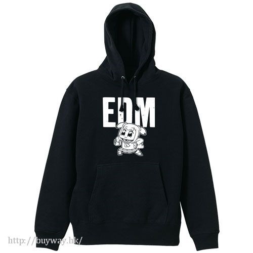 Pop Team Epic : 日版 (大碼)「POP子」EDM 黑色 連帽衫