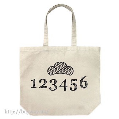 阿松 「123456」米白 大容量 手提袋 Matsu Mark Large Tote Bag / NATURAL【Osomatsu-kun】