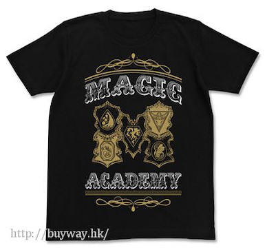 問答魔法學院 (細碼)「MAGIC ACADEMY」黑色 T-Shirt QMA Magic Academy T-Shirt / BLACK-S【Quiz Magic Academy】