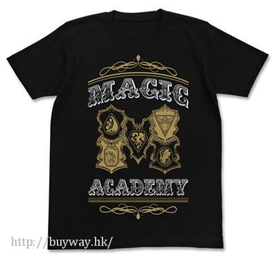 問答魔法學院 : 日版 (大碼)「MAGIC ACADEMY」黑色 T-Shirt