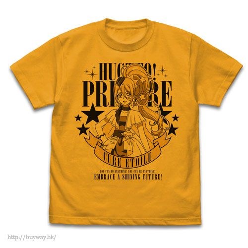 光之美少女系列 : 日版 (大碼)「輝木譽」金色 T-Shirt