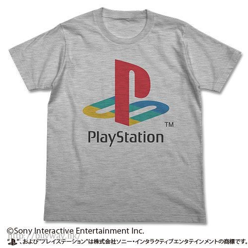 PlayStation : 日版 (細碼)「初代 PlayStation」Logo 灰色 T-Shirt