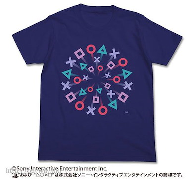 PlayStation (加大)「△○×□」深藍色 T-Shirt Matsuri T-Shirt / Navy - XL【PlayStation】