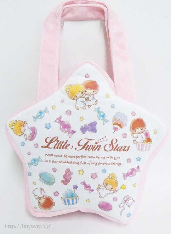 Little Twin Stars : 日版 「Kiki + Lala」星形 小手提袋 粉紅