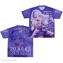 偶像大師 百萬人演唱會！ (大碼)「白石紬」邁向夢想的一步 全彩 T-Shirt "Fumidashita Yume e no Ippo" Tsumugi Shiraishi Double-sided Full Graphic T-Shirt - L【The Idolm@ster Million Live!】