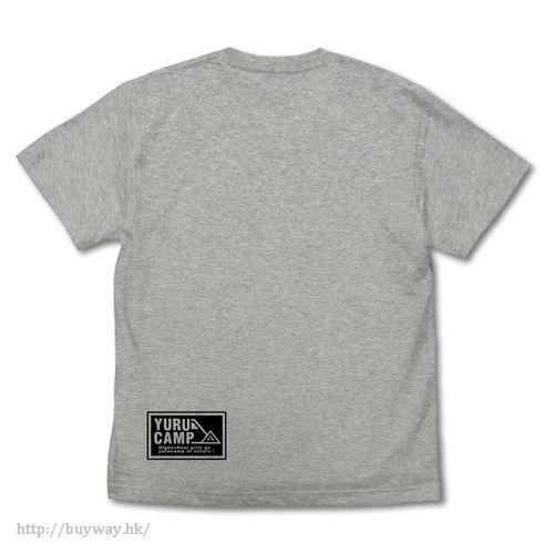 搖曳露營△ : 日版 (中碼)「志摩凜」混合灰色 T-Shirt