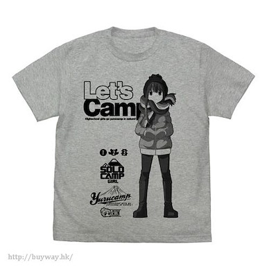 搖曳露營△ (大碼)「志摩凜」混合灰色 T-Shirt "Rin Shima" T-Shirt / MIX GRAY-L【Laid-Back Camp】