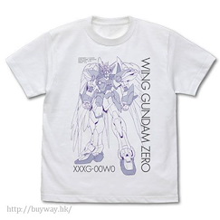機動戰士高達系列 : 日版 (中碼)「Wing Gundam Zero」白色 T-Shirt