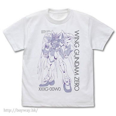 機動戰士高達系列 (細碼)「Wing Gundam Zero」白色 T-Shirt "Wing Gundam Zero EW" T-Shirt / WHITE - S【Mobile Suit Gundam Series】