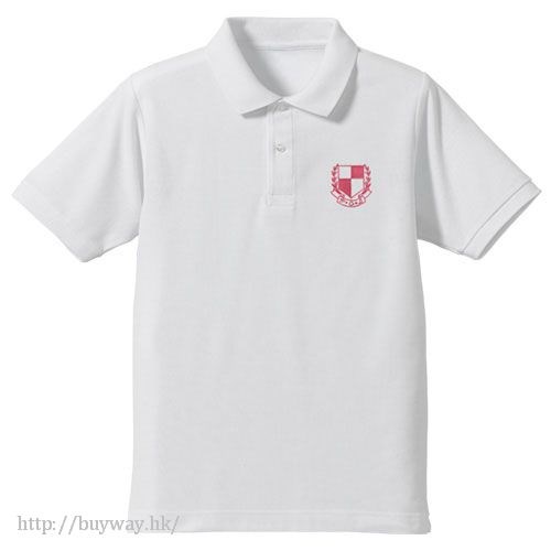 偶像大師 灰姑娘女孩 : 日版 (大碼)「Pink Check School」白色 Polo Shirt
