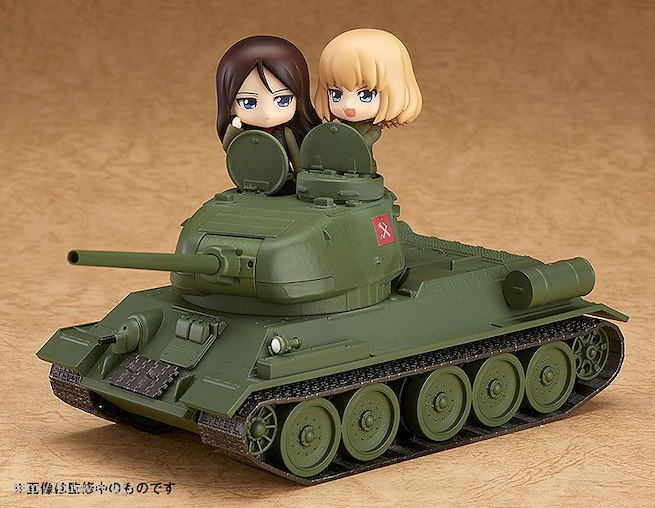 少女与战车 「t-34/85」q版 黏土人