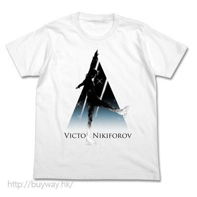 勇利!!! on ICE : 日版 (細碼)「維克托·尼基福羅夫」白色 T-Shirt