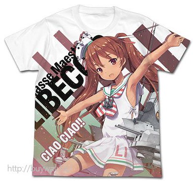 艦隊 Collection -艦Colle- (大碼)「Libeccio」白色 全彩 T-Shirt Libeccio Full Graphic T-Shirt / WHITE - L【Kantai Collection -KanColle-】