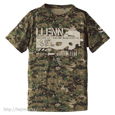刀劍神域系列 (加大)「蓮 (Llenn)」吸汗快乾 迷彩 T-Shirt Llenn Camouflage Dry T-Shirt / PIXEL WOOD LAND-XL【Sword Art Online Series】