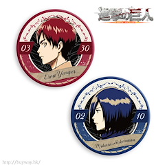 進擊的巨人 「艾倫 + 米卡莎」側面 收藏徽章 (1 套 2 款) Emblem Set Eren & Mikasa【Attack on Titan】