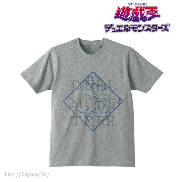 遊戲王 系列 : 日版 (細碼)「海馬瀨人」女裝 灰色 T-Shirt