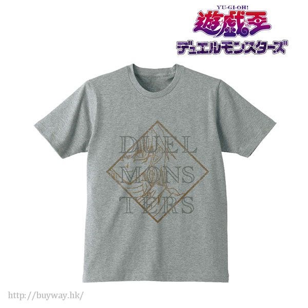遊戲王 系列 : 日版 (細碼)「馬利克」男裝 灰色 T-Shirt