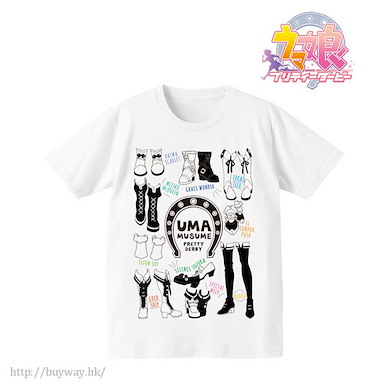 賽馬娘Pretty Derby (中碼) 賽馬娘靴子 女裝 T-Shirt Line Art T-Shirt / Ladies (Size M)【Uma Musume Pretty Derby】