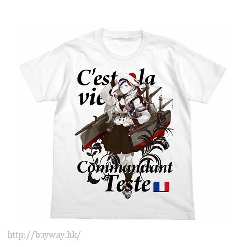 艦隊 Collection -艦Colle- : 日版 (大碼)「Commandant Teste」白色 T-Shirt