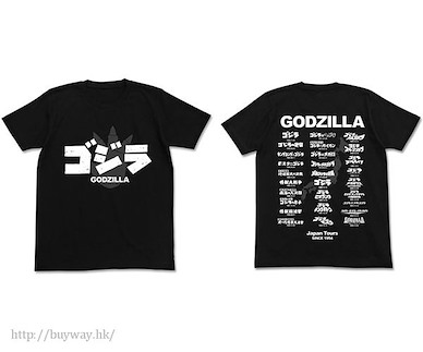 哥斯拉系列 (中碼) 電影記念 1954~2004 黑色 T-Shirt Godzilla Tour T-Shirt / BLACK - M【Godzilla】