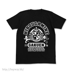 槍彈辯駁 (大碼)「Kibougamine Gakuen High School」黑色 T-Shirt Kibougamine Gakuen College T-Shirt / BLACK - L【Danganronpa】