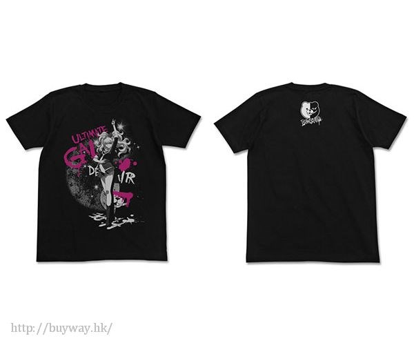 槍彈辯駁 : 日版 (加大)「江之島盾子」黑色 T-Shirt