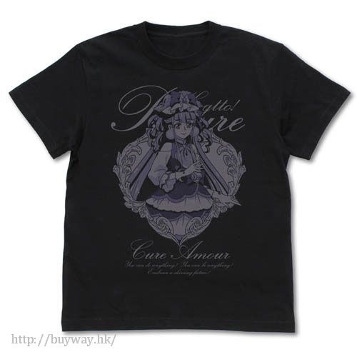 光之美少女系列 : 日版 (細碼)「露露·艾莫爾」黑色 T-Shirt