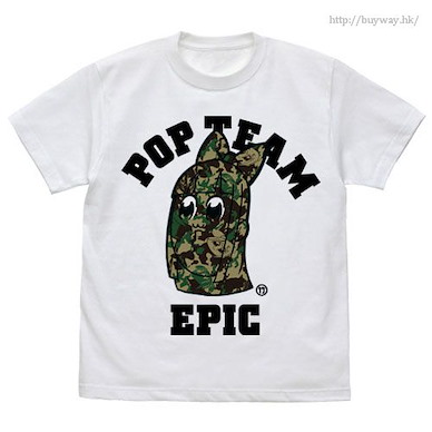 Pop Team Epic (中碼)「PIPI美」迷彩圖像 白色 T-Shirt Pipimi Camouflage Design T-Shirt / WHITE - M【Pop Team Epic】