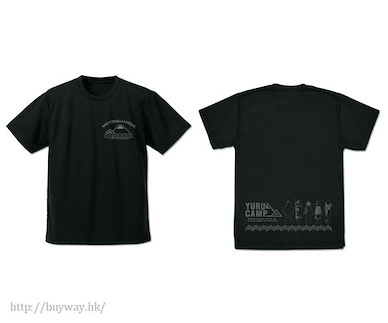 搖曳露營△ (中碼) Renewal Ver. 吸汗快乾 UDF50+ 黑色 T-Shirt Dry T-Shirt Renewal Ver. / BLACK - M【Laid-Back Camp】