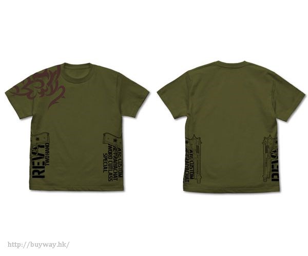 黑礁 : 日版 (加大)「萊薇」Sword Cutlass & Tattoo 墨綠色 T-Shirt
