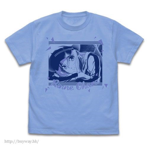 ISLAND : 日版 (加大)「御原凜音」粉藍色 T-Shirt