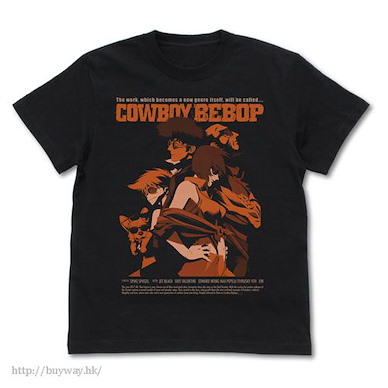 星際牛仔 (大碼) 封面插圖 黑色 T-Shirt T-Shirt Cover Art Ver./BLACK-L【Cowboy Bebop】