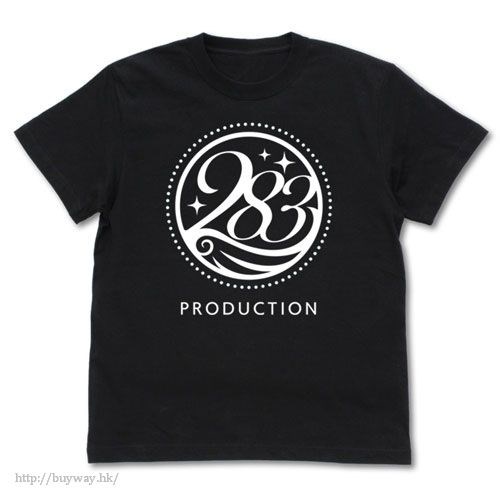 偶像大師 閃耀色彩 : 日版 (中碼)「283 Production」黑色 T-Shirt