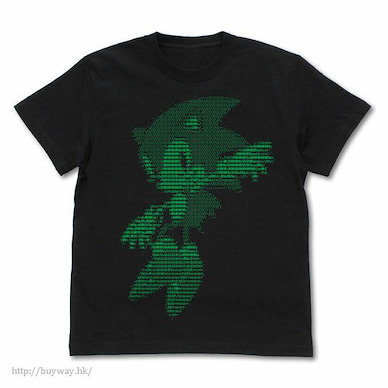 超音鼠 (細碼)「超音鼠」黑色 T-Shirt Sonic Asukii Art T-Shirt /BLACK-S【Sonic the Hedgehog】