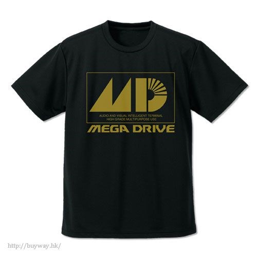 Mega Drive : 日版 (中碼)「Mega Drive」吸汗快乾 黑色 T-Shirt